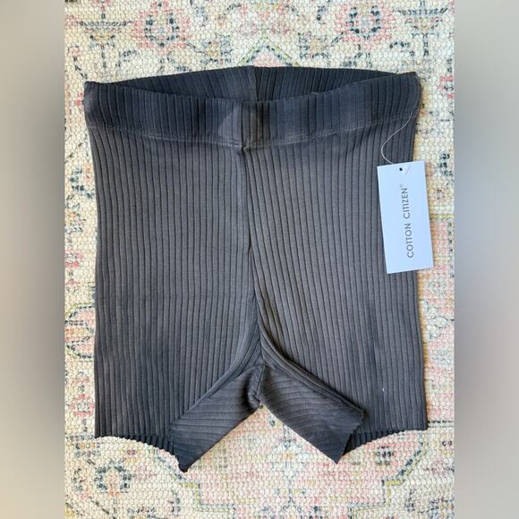 New Cotton Citizen Ibiza Ribbed Biker Bike Shorts in Grey Women’s extra small - Picture 1 of 3